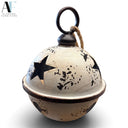 9" TIN JINGLE BELL W/ JUTE ROPE