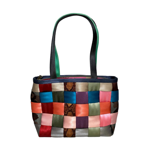 Multi-colored Seatbelt Handbag