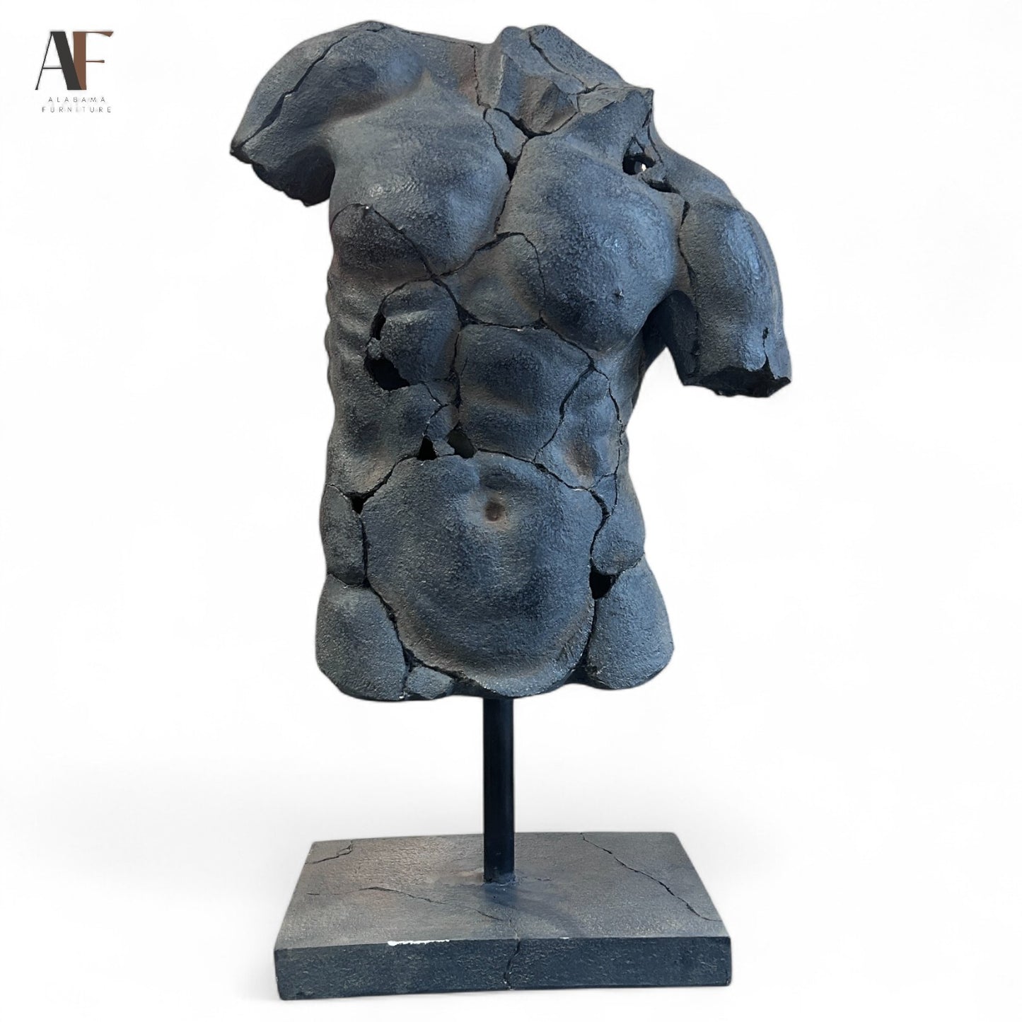 SAGEBROOK HOME CRACKLED TORSO SCULPTURE