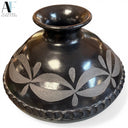 BLACK CERAMIC VASE