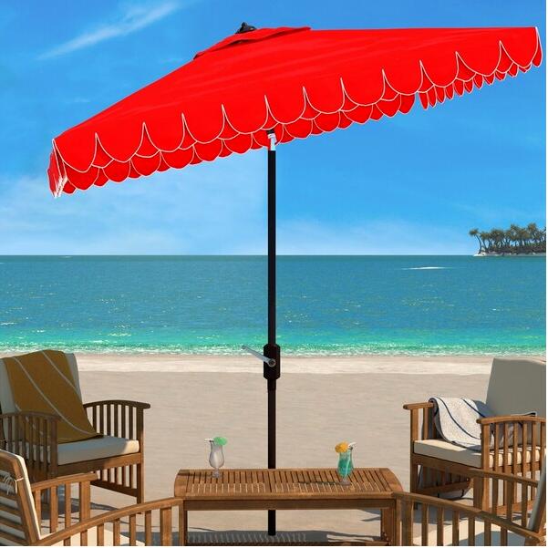 Safavieh 7.5-ft Aluminum Square Auto-tilt Market Patio Umbrella