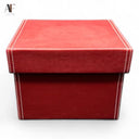 RED FAUX LEATHER DVD BOX