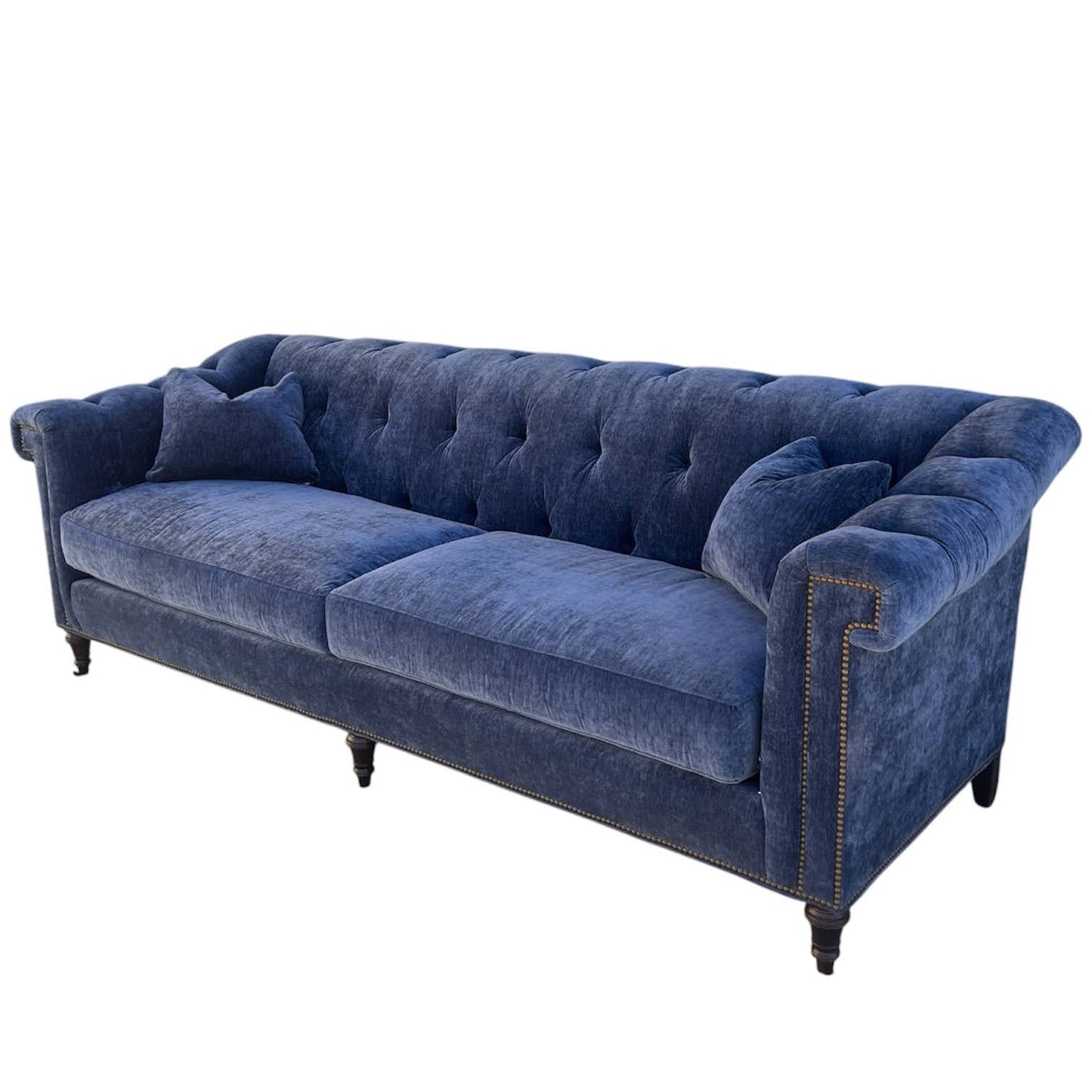 Blue Velvet Chesterfield Sofa