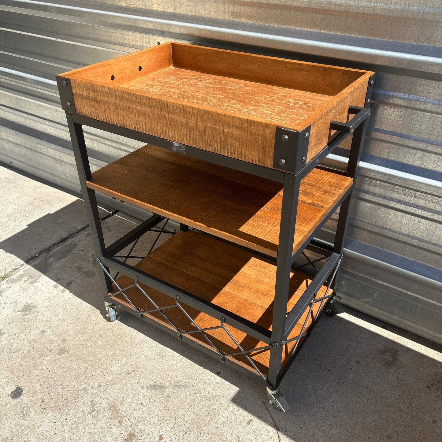 Wood Bar Cart