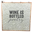 SINGLE GALVANIZED WINE SIGN