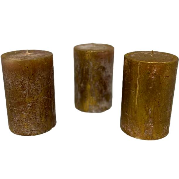 Set of 3 Gold Candles