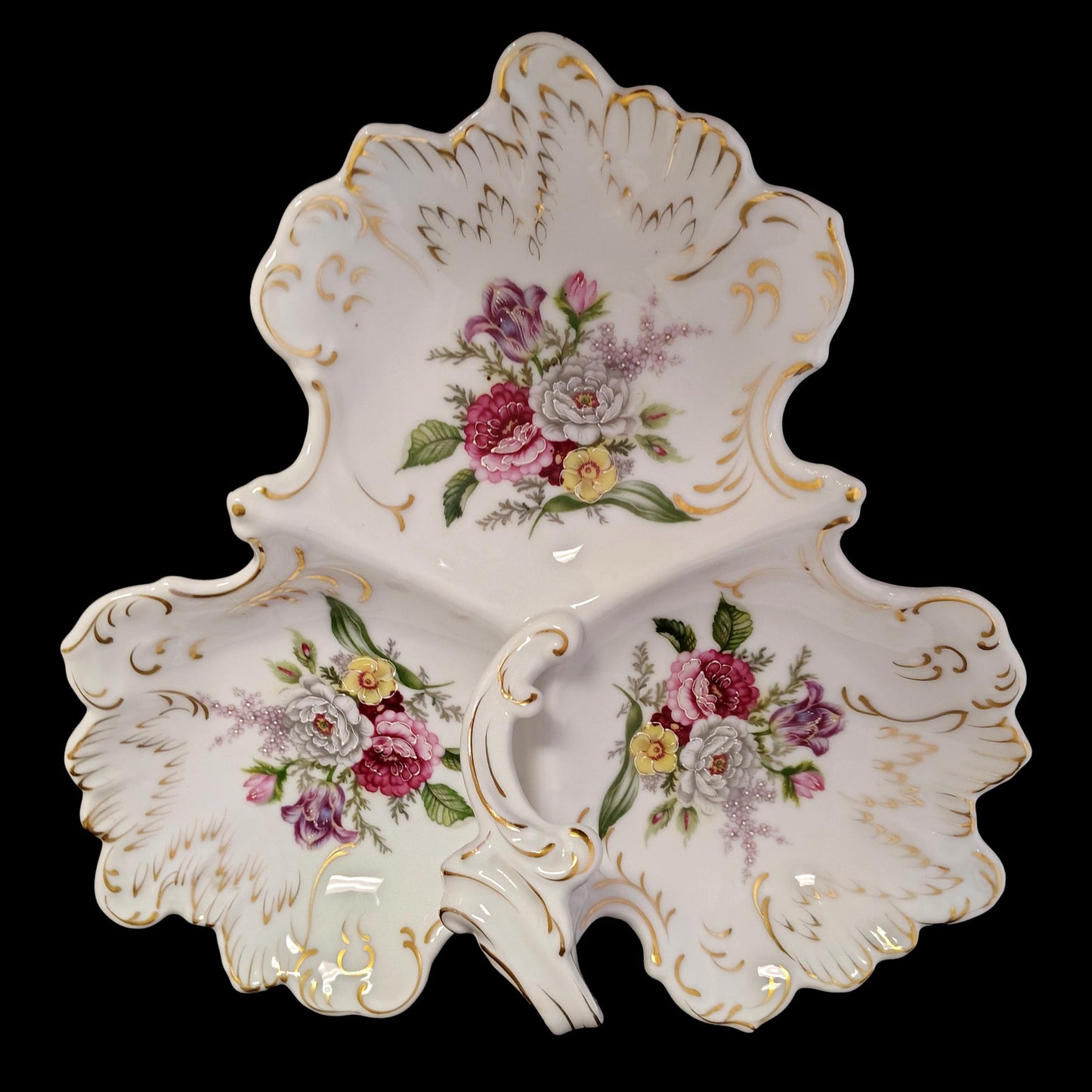 Porcelain Floral Condaments Dish