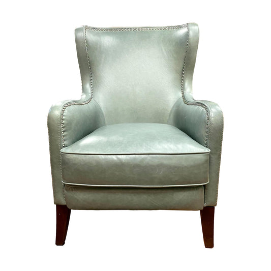 Silver Lake Leather Wing Chair