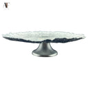 CORAL CAKE PLATE/ STAND