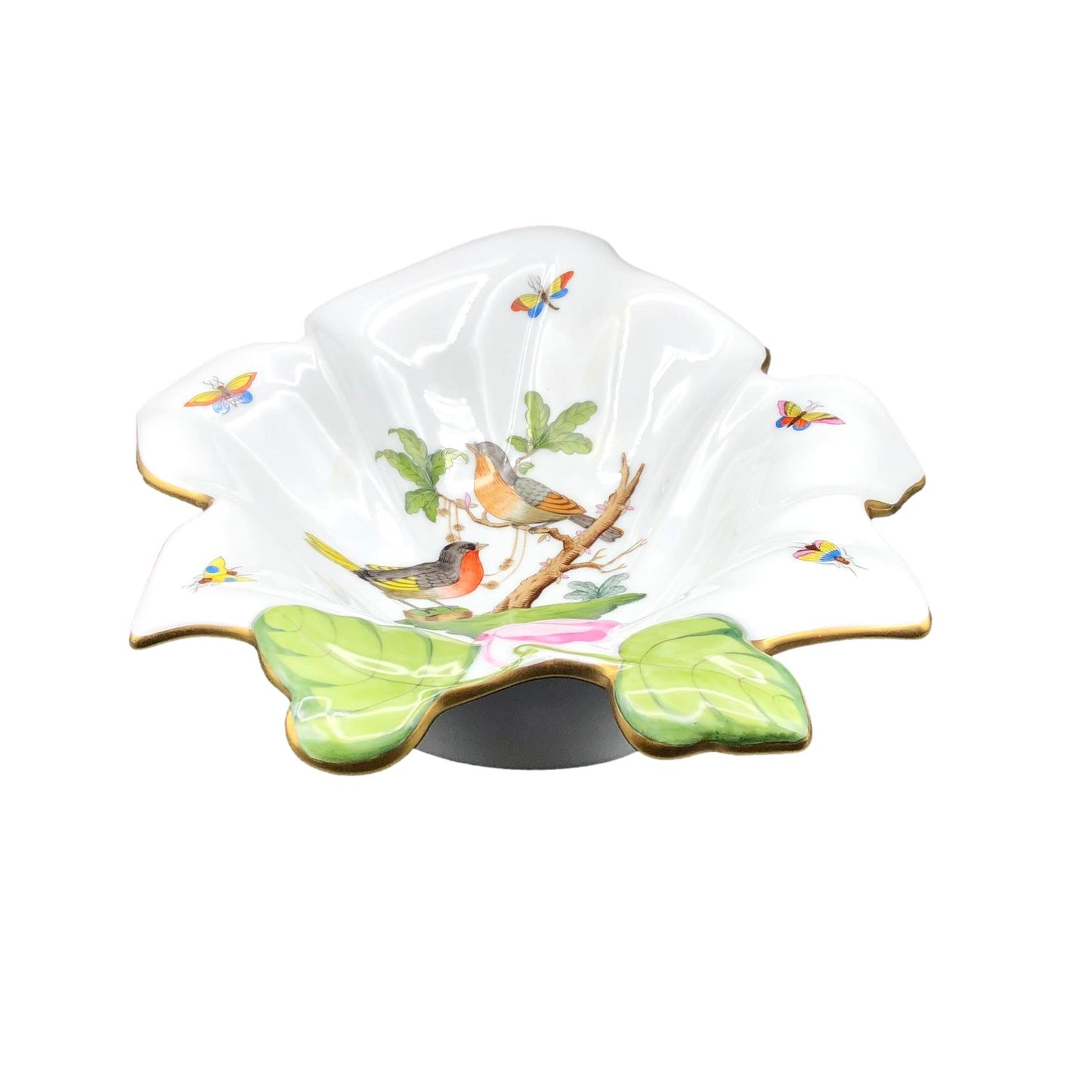 Herend Rothschild Bird Leaf Dish