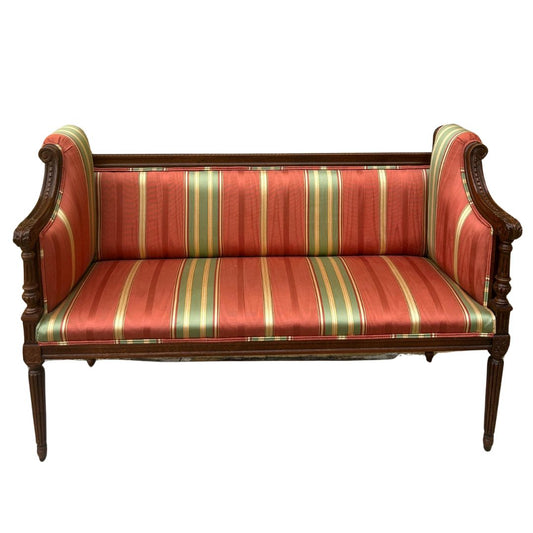 Vintage French Style Upholstered Settee