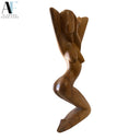 HAND-CARVED WOOD NUDE SCULPTURE