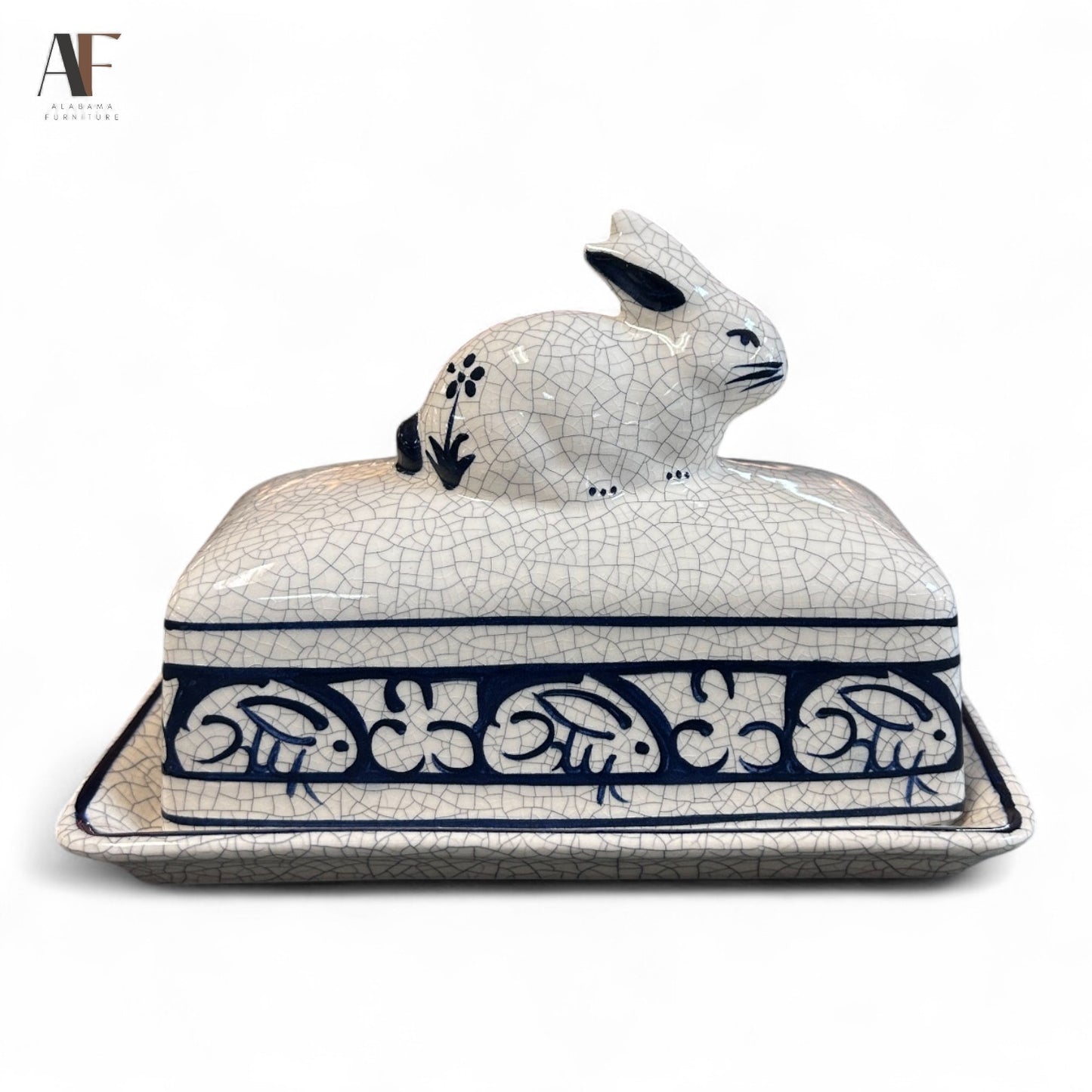 THE POTTING SHED DEDHAM POTTERY BUTTER DISH