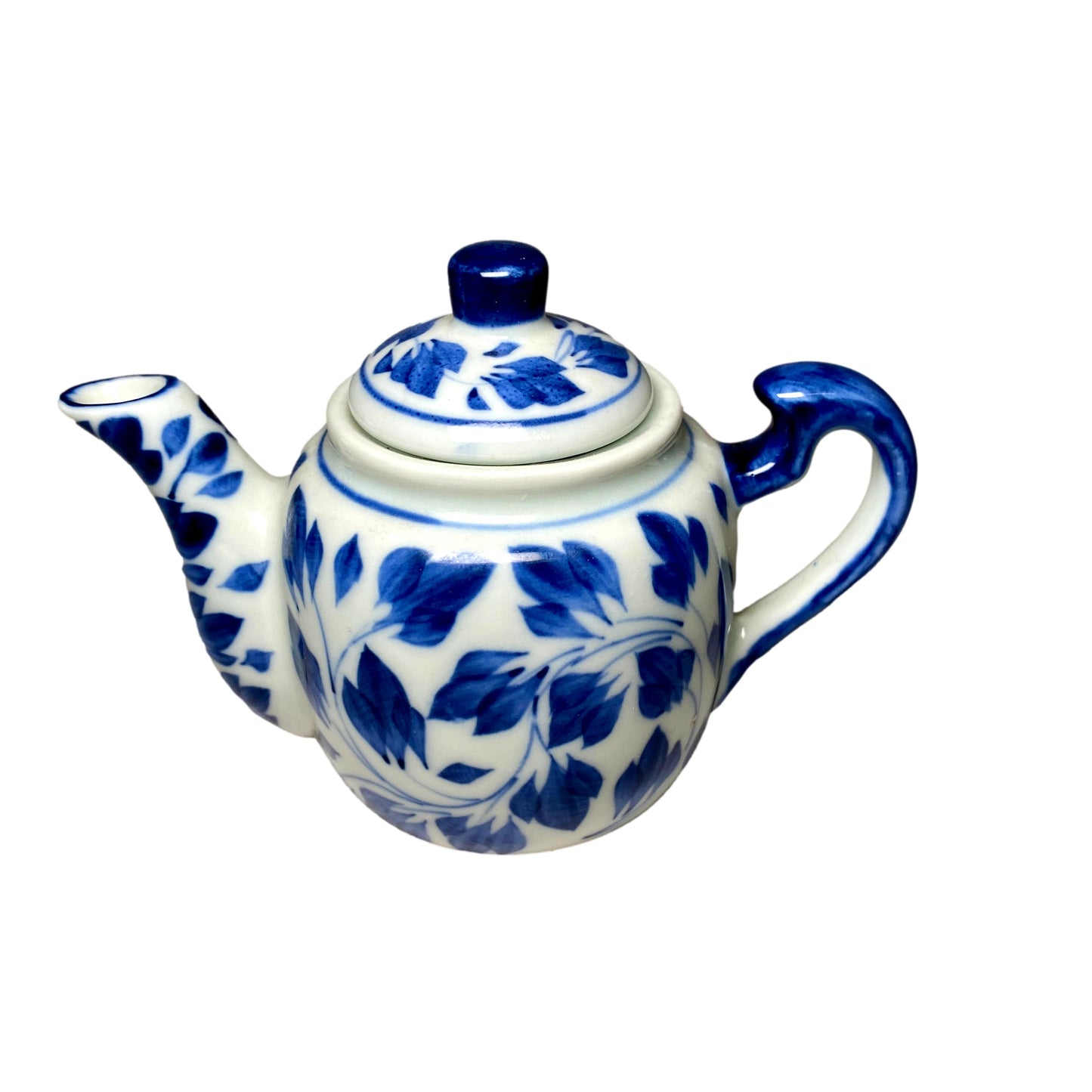 Miniature Blue & White Teapot