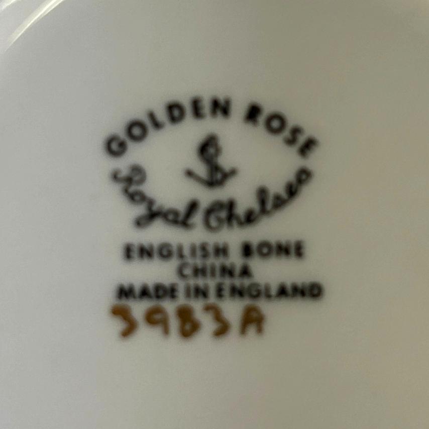 Royal Chelsea Golden Rose Cup & Saucer