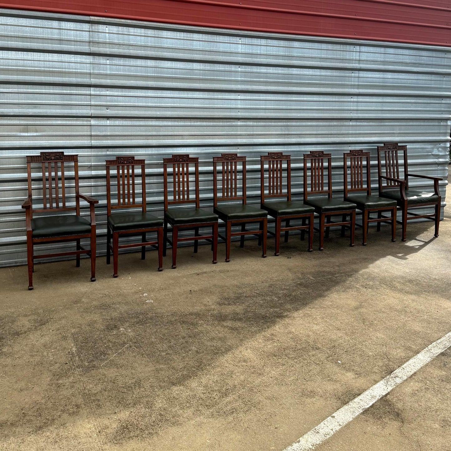 Set of 8 Oak Vintage Chairs