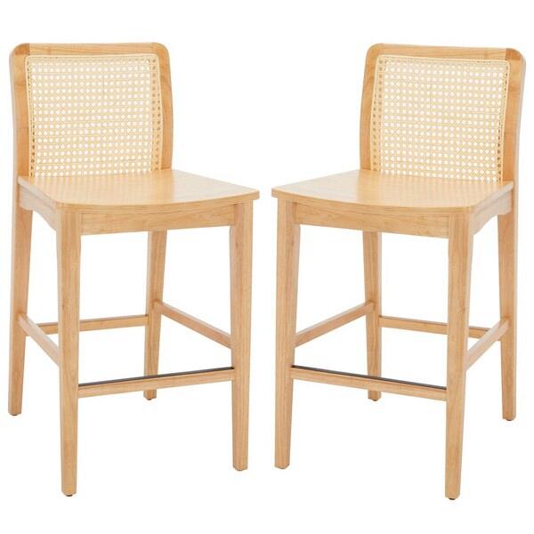 Pair of Benicio Rattan Counter Stools