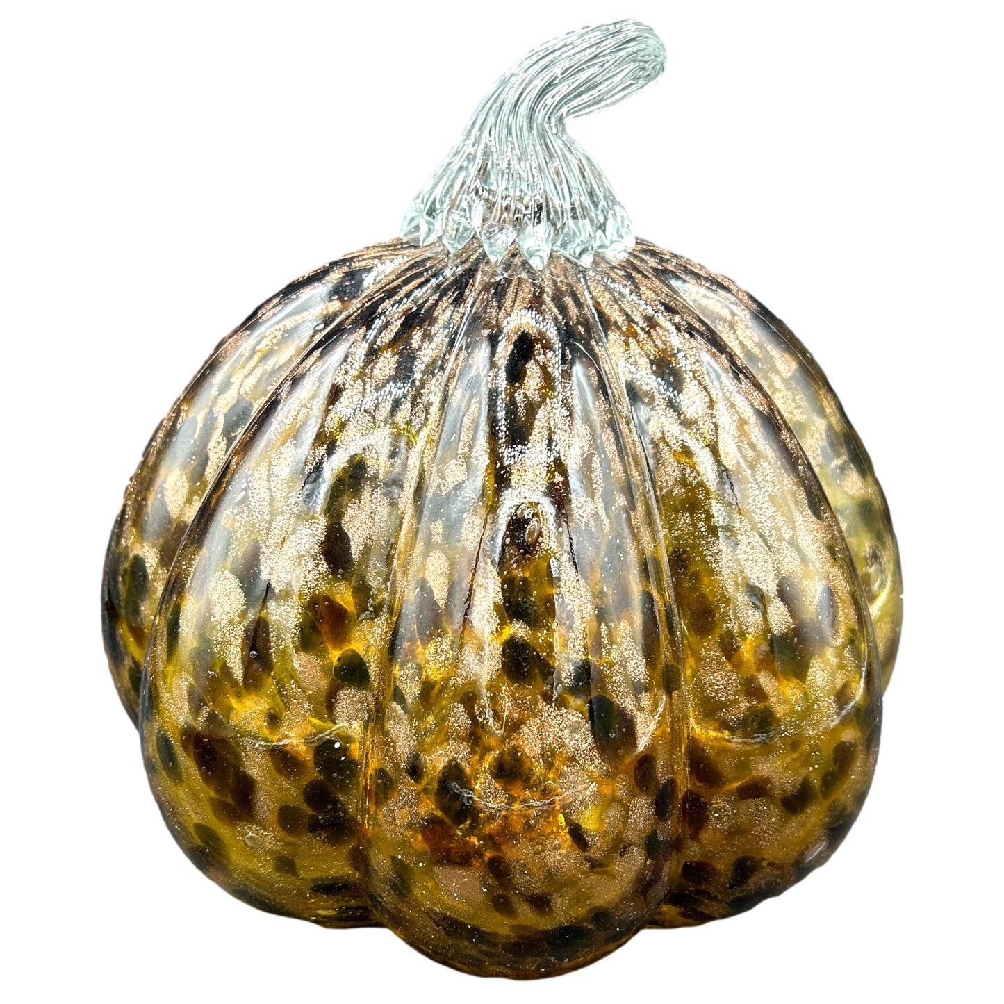 Artisan Brown Glass Pumpkin