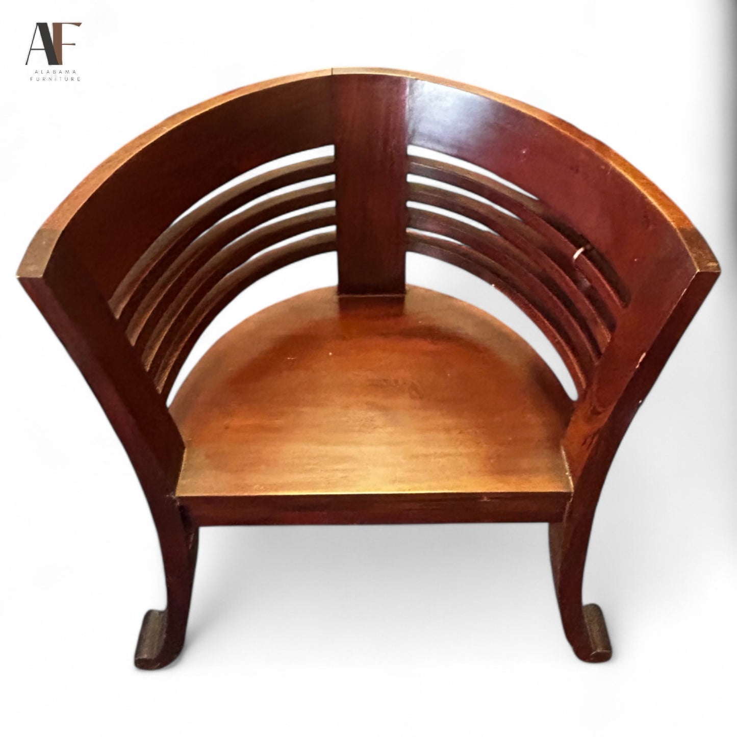 TEAK BARREL CHAIRS (PAIR)