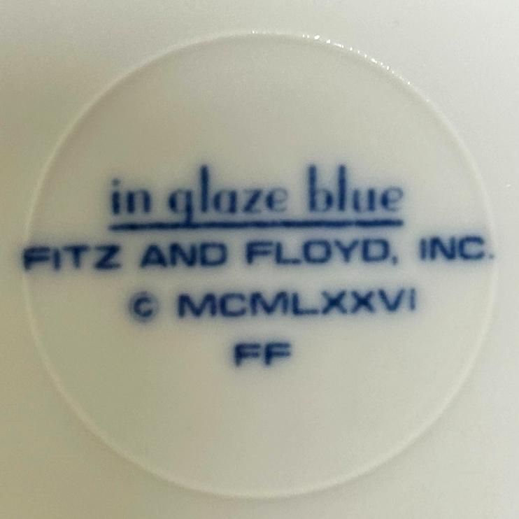 Fitz & Floyd In Glaze Blue Cup & Saucer