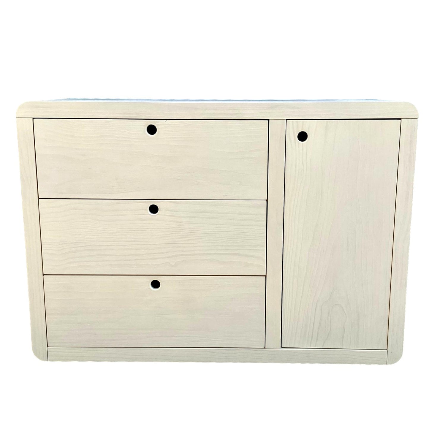 Montauk White Wood 3-Drawer Kids Dresser