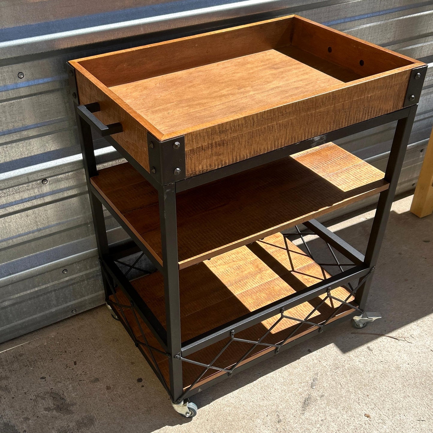 Wood Bar Cart