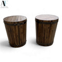 UTTERMOST CEYLON WINE BARREL ACCENT TABLES (PAIR)