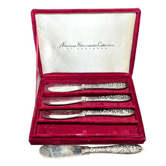 Set of 4 Silver Cheese Spreaders