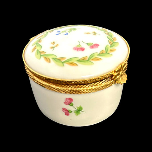 Limoges Flower Ring Box
