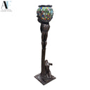 GUSTAV GURSCHNER ART NOUVEAU BRONZE  FLOOR LAMP