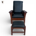 STICKLEY CHAIR AND OTTOMAN