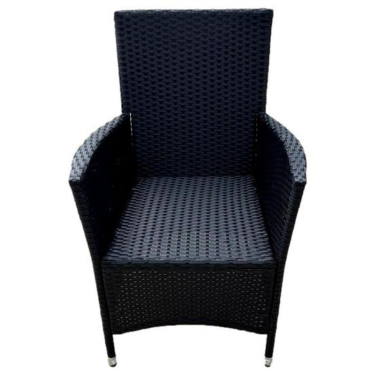 Set of 4 Resin Wicker Arm Chairs