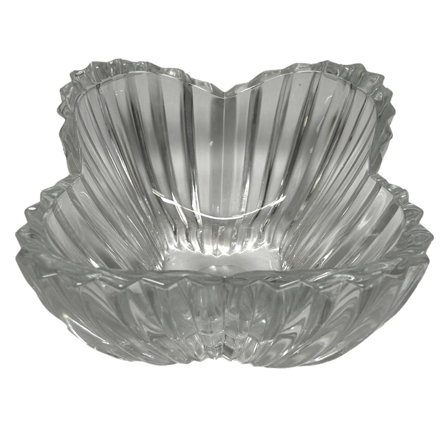 Clear Cut Crystal Glass Tulip Bowl