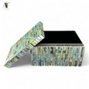 TEAL GLOSS MOASIC BOX LG