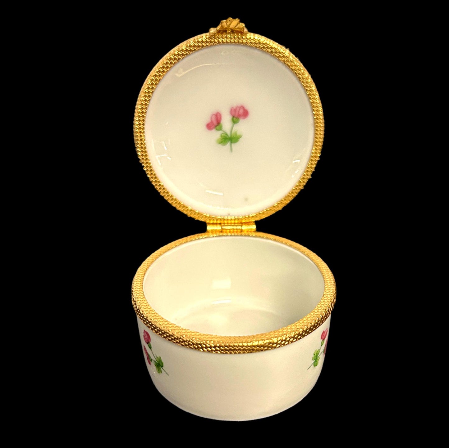 Limoges Flower Ring Box