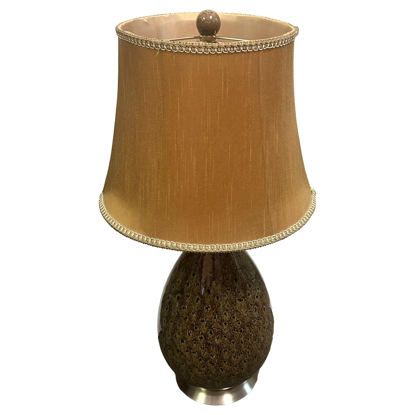 Brown Blown Glass Table Lamp