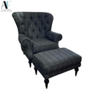 WINGBACK CHAIR AND OTTOMAN