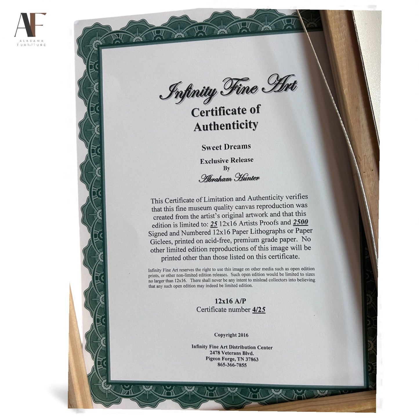 ABRAHAM HUNTER "SWEET DREAMS" PAINTING