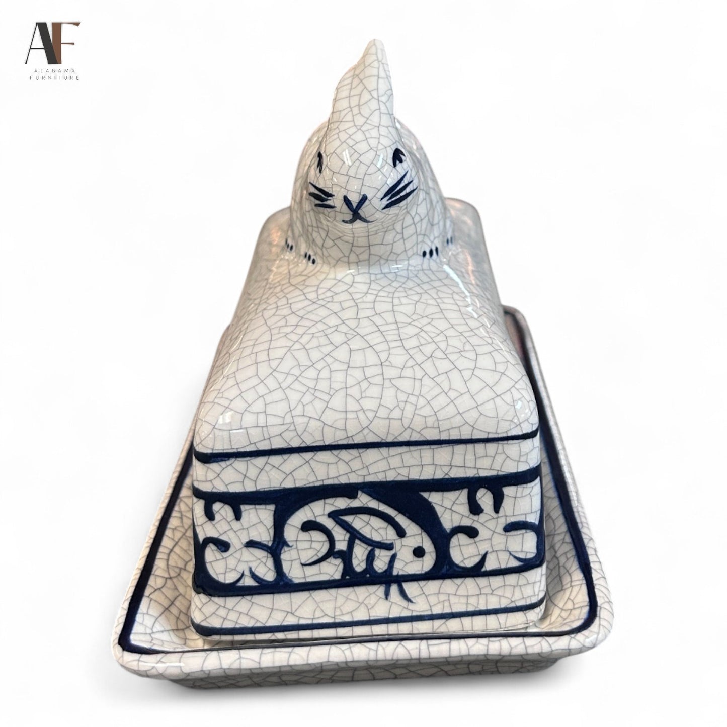 THE POTTING SHED DEDHAM POTTERY BUTTER DISH