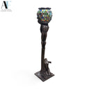GUSTAV GURSCHNER ART NOUVEAU BRONZE  FLOOR LAMP