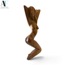 HAND-CARVED WOOD NUDE SCULPTURE