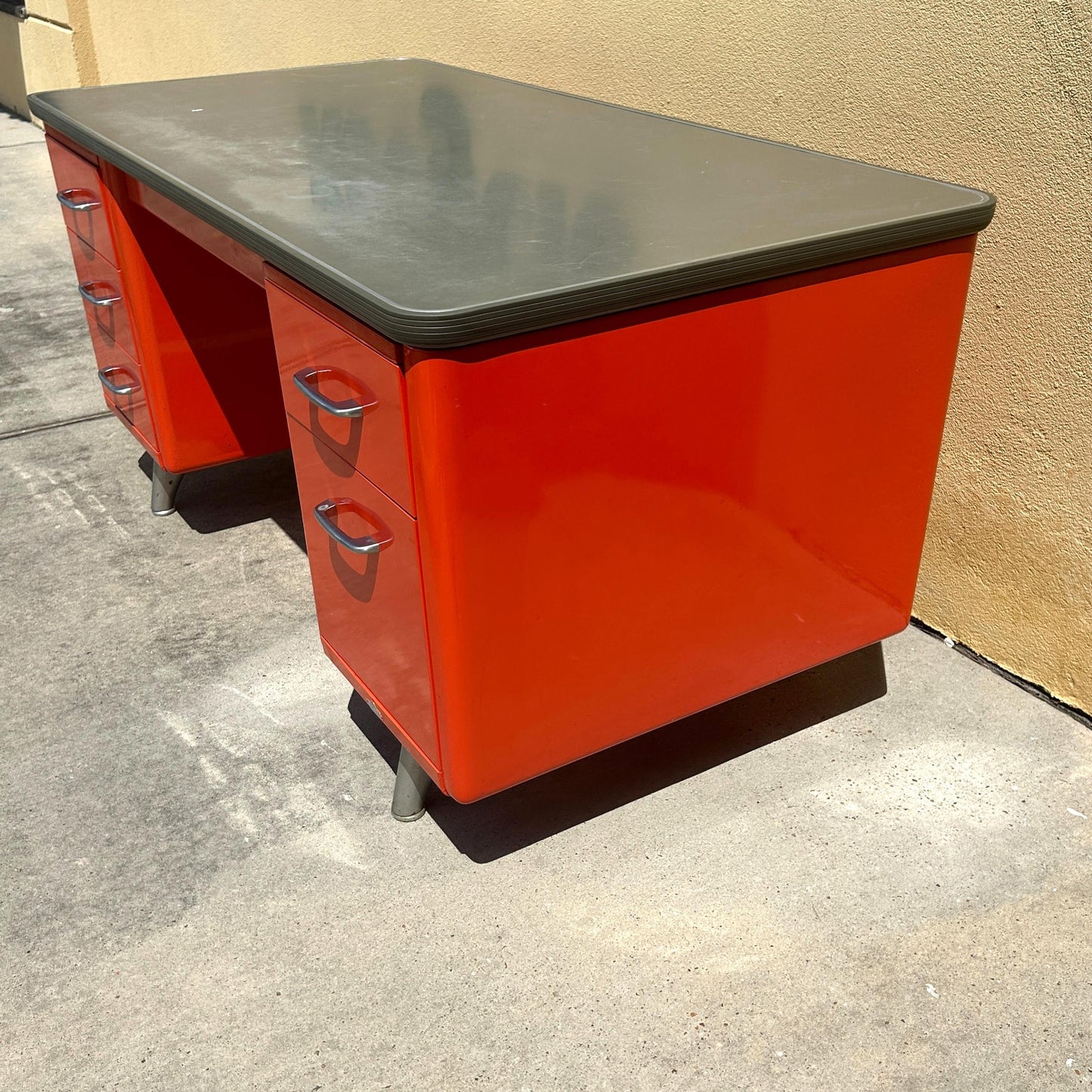 Vintage Metal  Tanker Desk