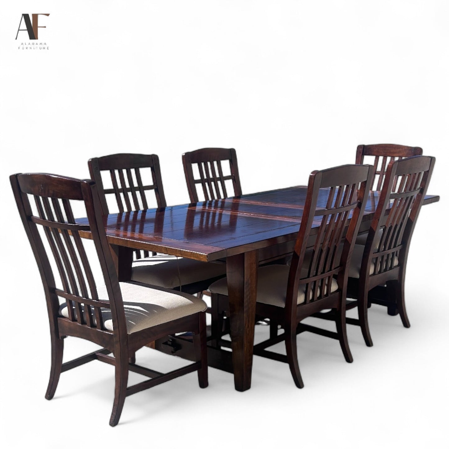 DINING TABLE W/ CHAIRS (SET OF 6)