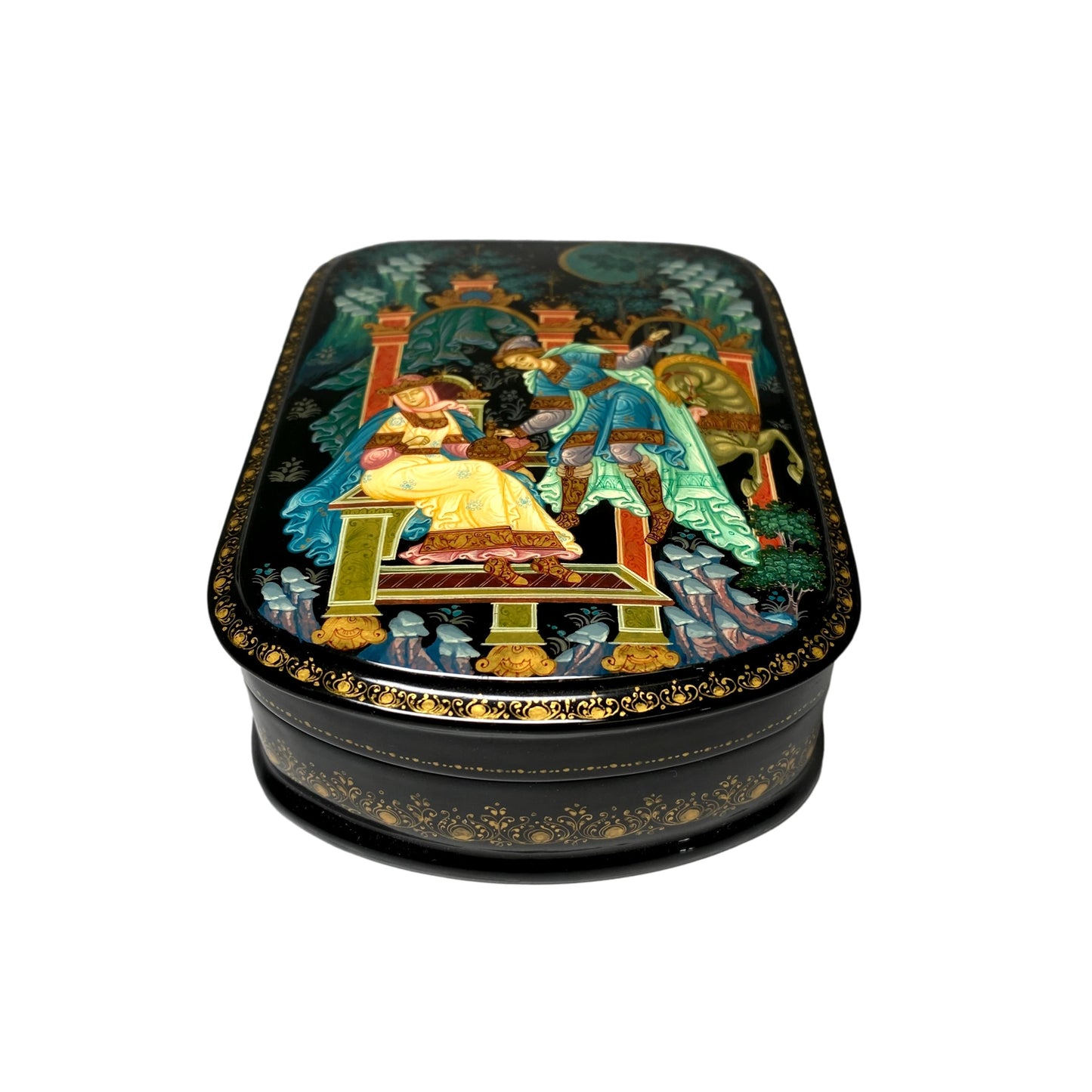 Oval Russian Lacquer Box