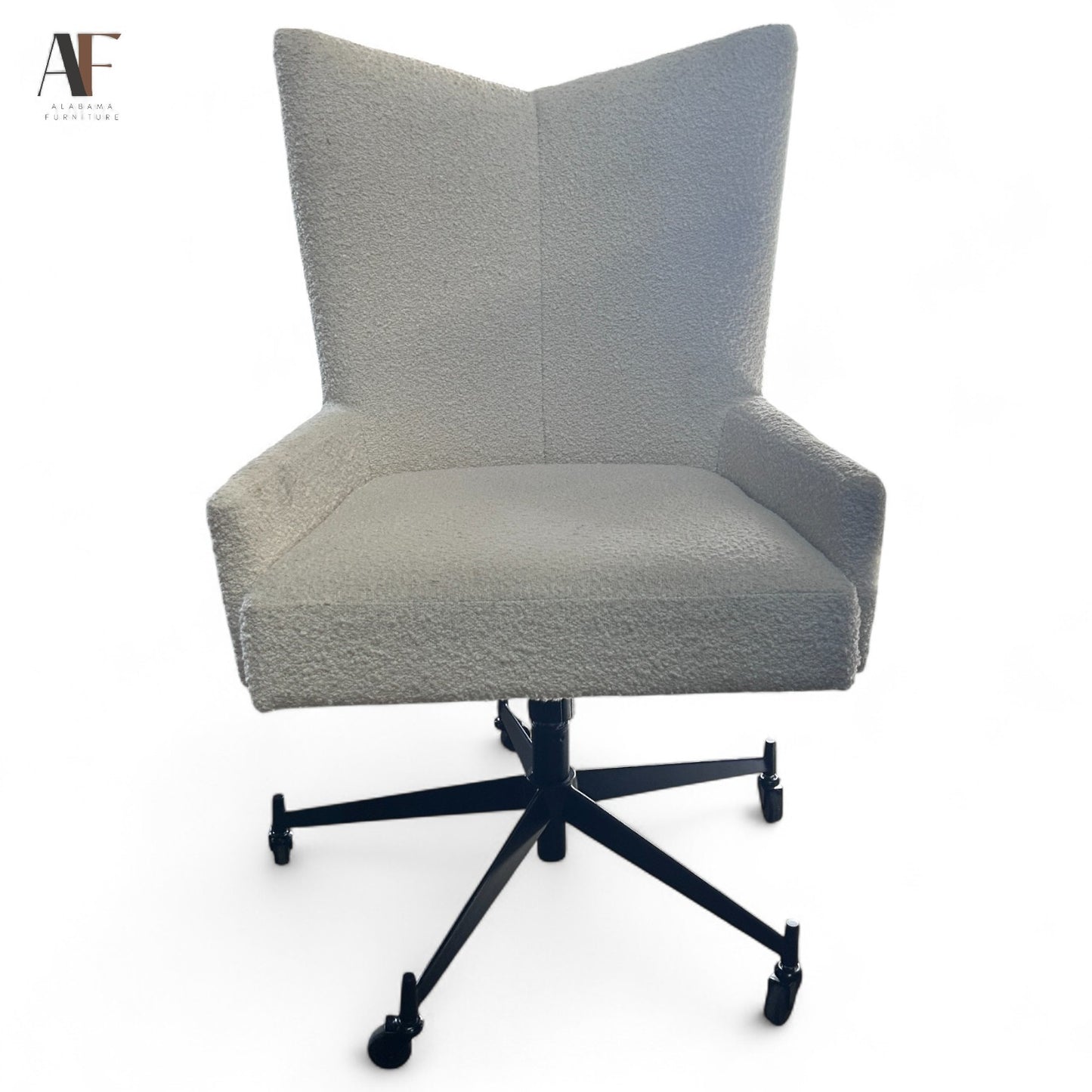 CB2 BOUCLE OFFICE CHAIR