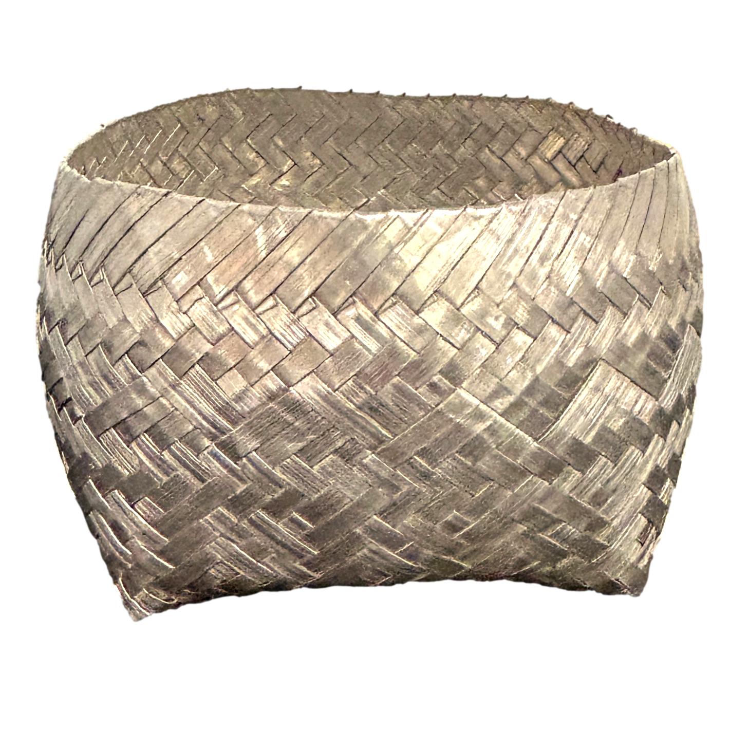 Silver Woven Basket