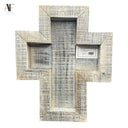 WOODEN CROSS TRAY