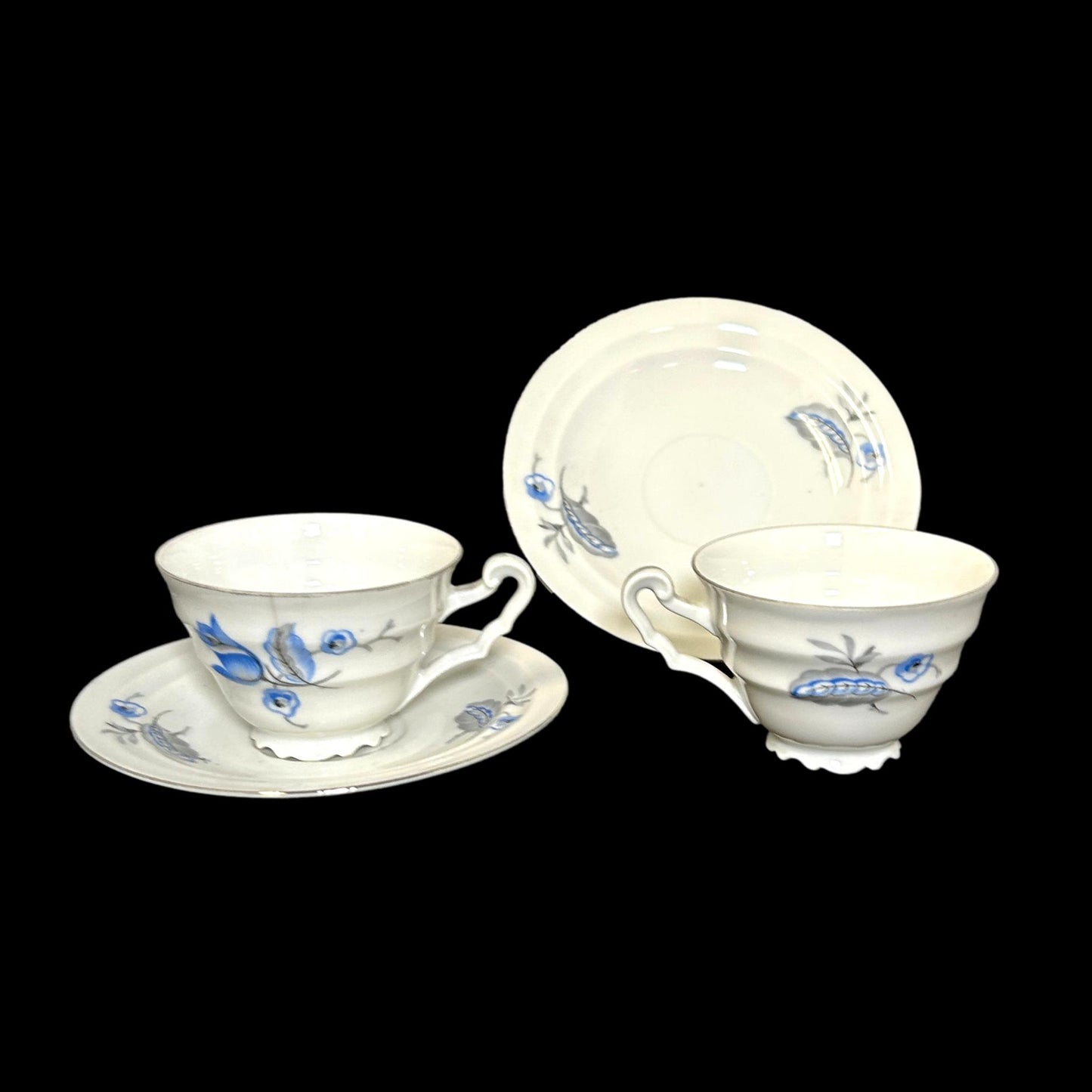 Pair of Teacups and Saucers made in Czechoslovakia