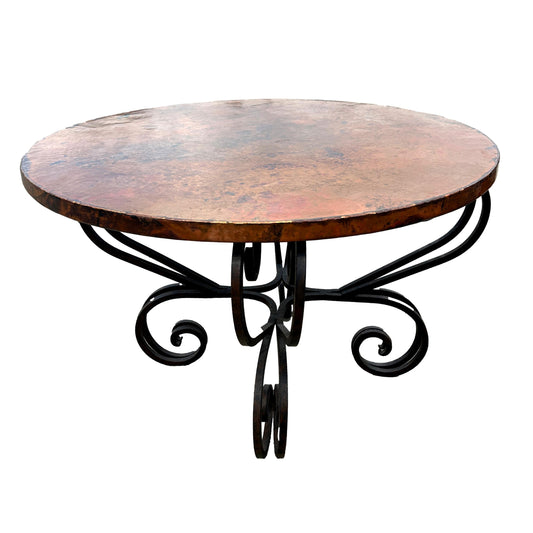 Copper And Iron Dining Table
