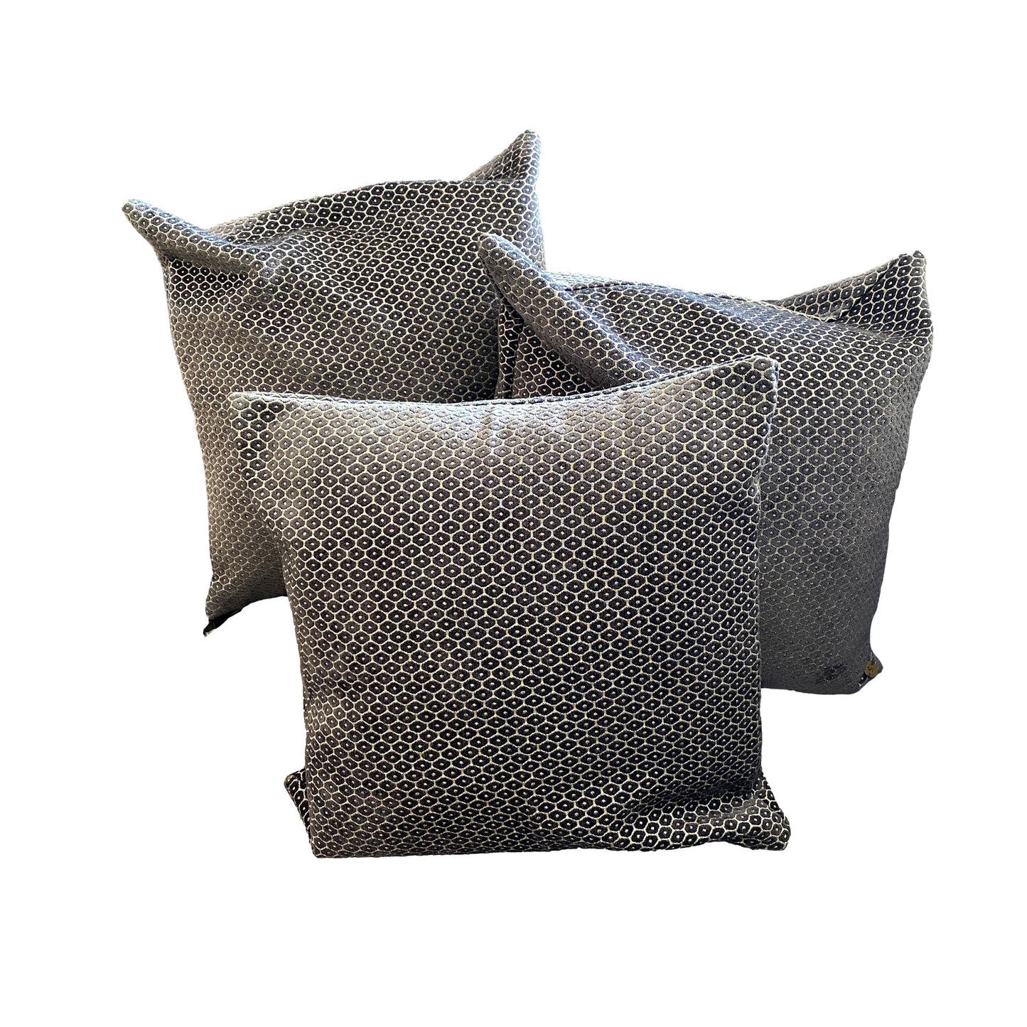 Set of 3 Dark Gray Pillows